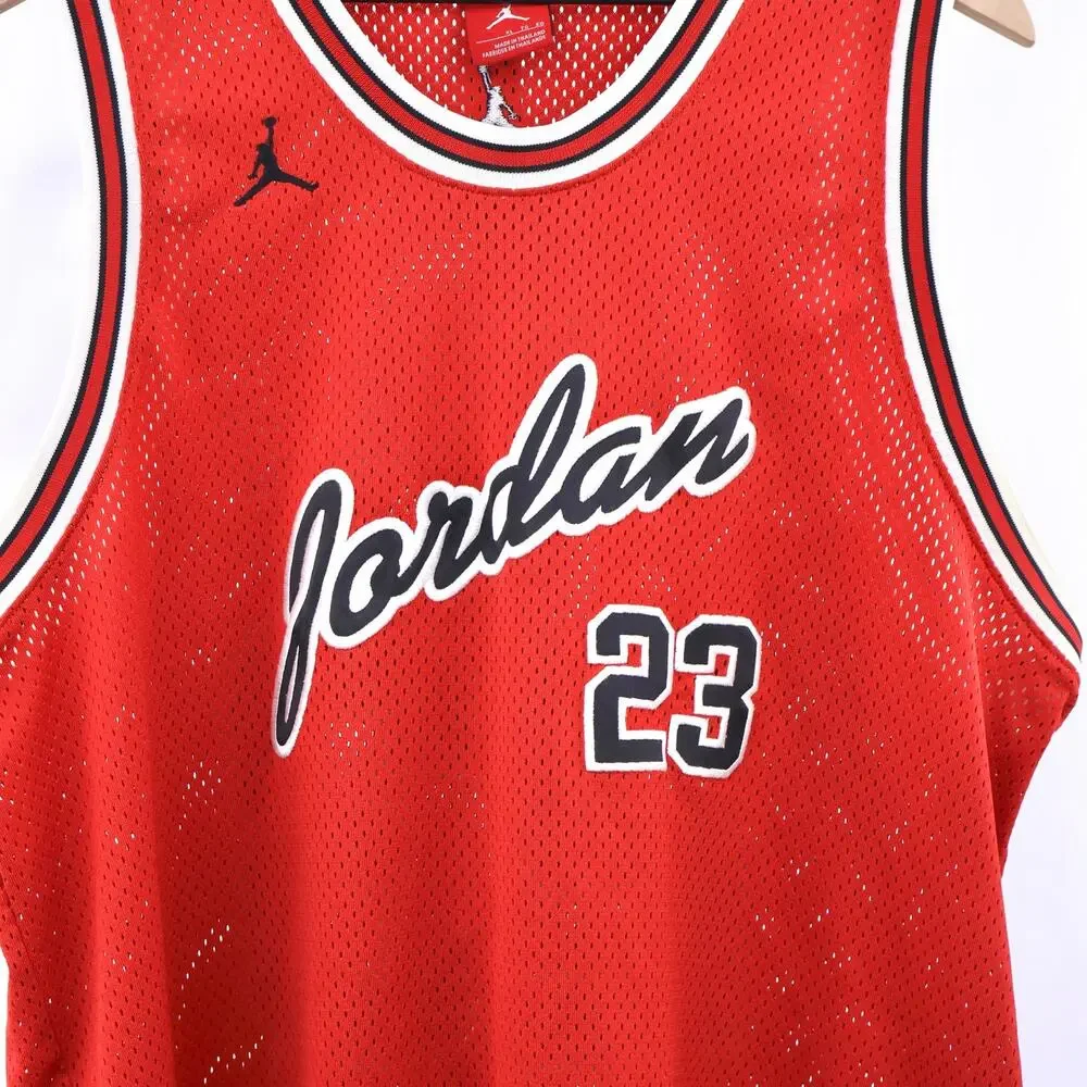 Vintage Michael Jordan #23 Red‎ Mesh Basketball Jersey Mens XL Jumpman Y2K